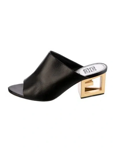 Pre-owned Givenchy Leather Slides In Black
