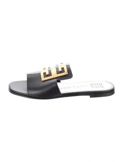 Pre-owned Givenchy Leather Slides In Black