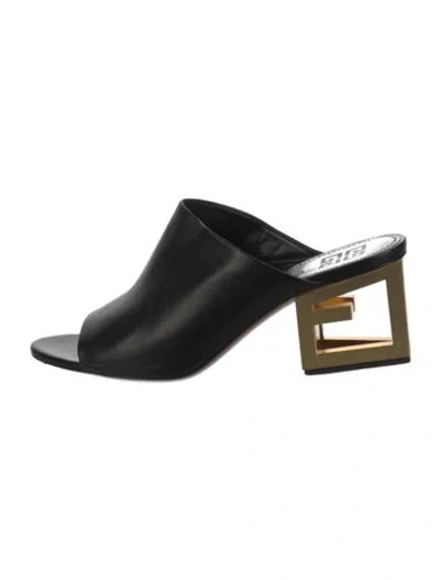 Pre-owned Givenchy Leather Slides In Black