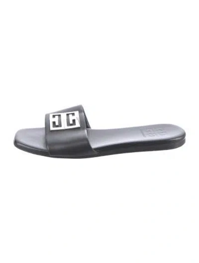 Pre-owned Givenchy Leather Slides In Black