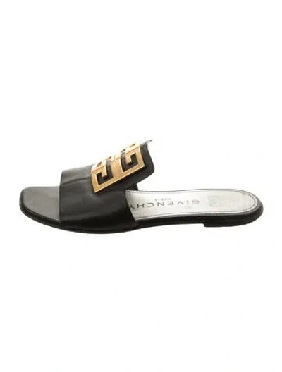 Pre-owned Givenchy Leather Slides In Black
