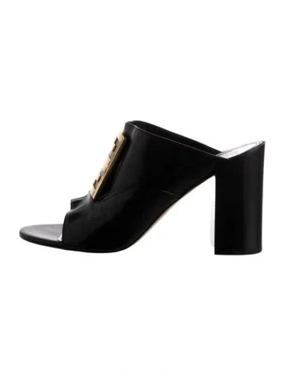 Pre-owned Givenchy Leather Slides In Black