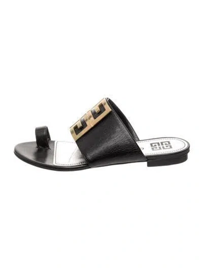 Pre-owned Givenchy Leather Slides In Black