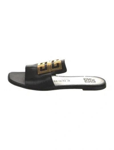 Pre-owned Givenchy Leather Slides In Black