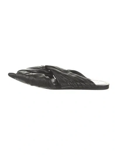 Pre-owned Givenchy Leather Slides In Black