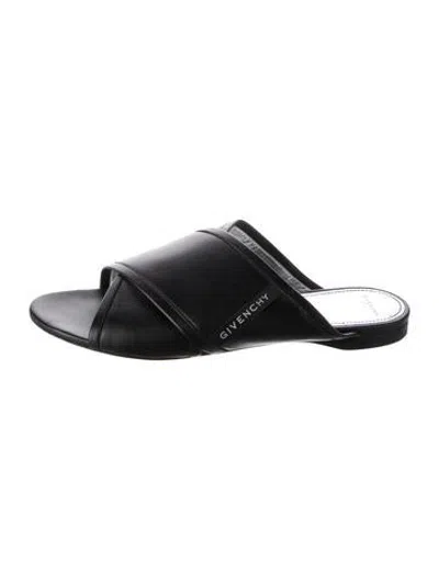 Pre-owned Givenchy Leather Slides In Black