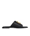 Givenchy 4g Liquid Black Flat Mules In Black