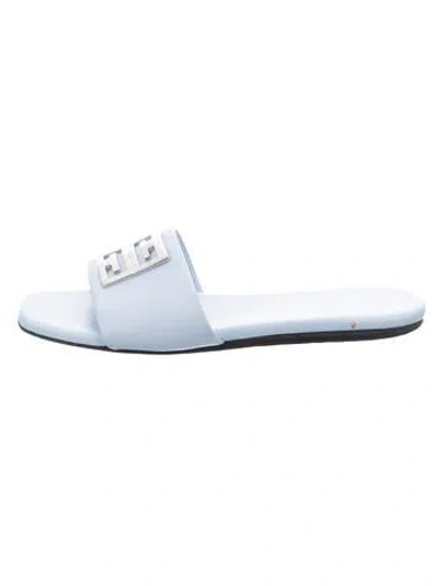 Pre-owned Givenchy Leather Slides In Blue