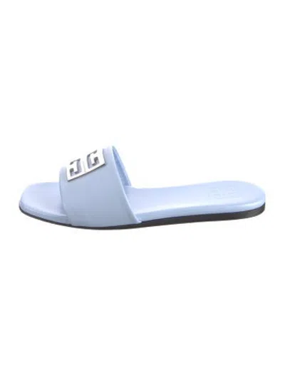 Pre-owned Givenchy Leather Slides In Blue