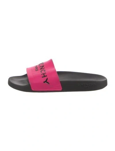 Pre-owned Givenchy Leather Slides In Pink