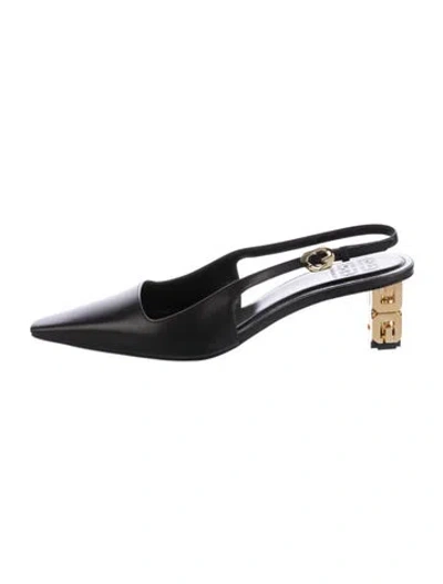Pre-owned Givenchy Leather Slingback Pumps In Black