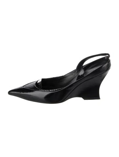 Pre-owned Givenchy Leather Slingback Pumps In Black