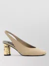 Givenchy Leather Slingback Pumps Block Heel Square In Multi