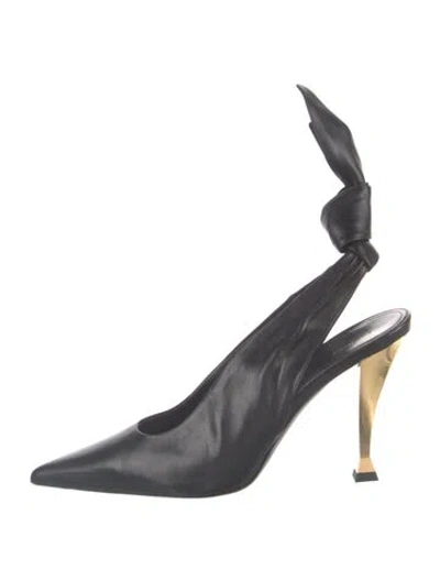 Pre-owned Givenchy Leather Slingback Pumps In Blue