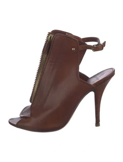 Pre-owned Givenchy Leather Slingback Pumps In Brown