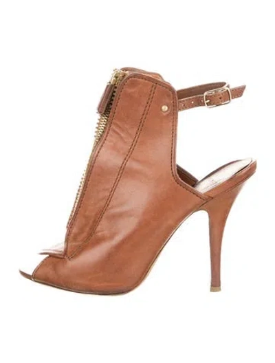Pre-owned Givenchy Leather Slingback Pumps In Brown