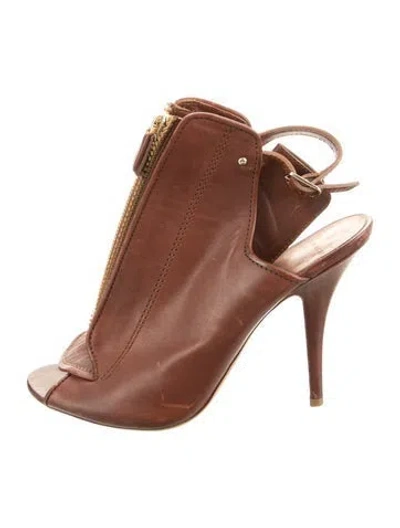 Pre-owned Givenchy Leather Slingback Pumps In Brown