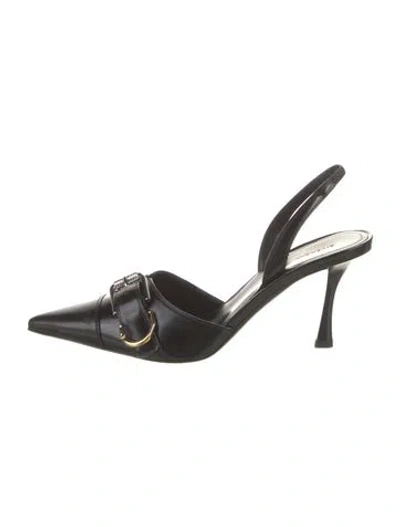 Pre-owned Givenchy Leather Slingback Pumps W/ Tags In Black