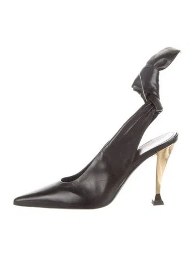 Pre-owned Givenchy Leather Slingback Pumps W/ Tags In Multi