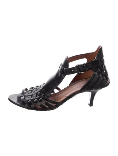 Pre-owned Givenchy Leather Slingback Sandals In Brown