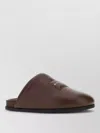 Givenchy Leather Slippers Flat Sole Design In Brown