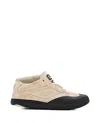 Givenchy Fabric And Leather Sneakers With Intentional Dirties In Neutrals