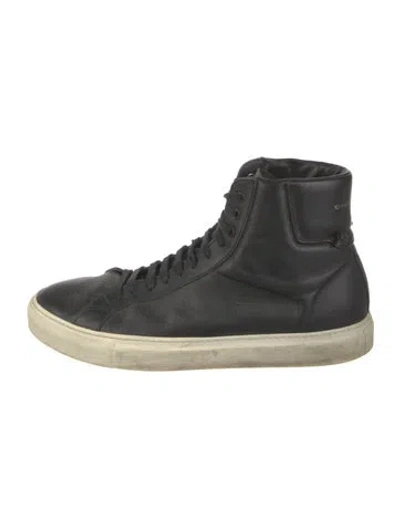 Pre-owned Givenchy Leather Sneakers In Black