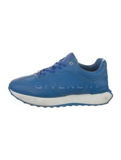 Pre-owned Givenchy Leather Sneakers In Blue