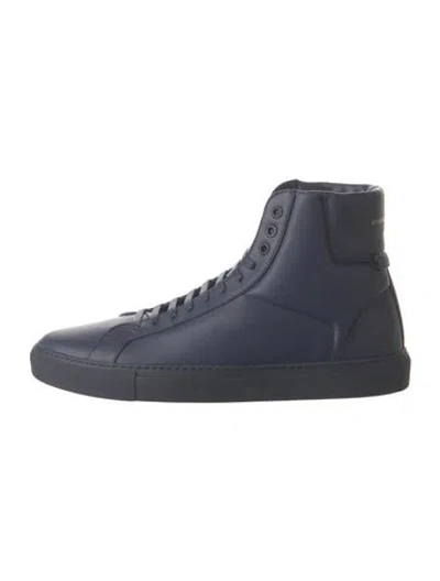Pre-owned Givenchy Leather Sneakers In Blue
