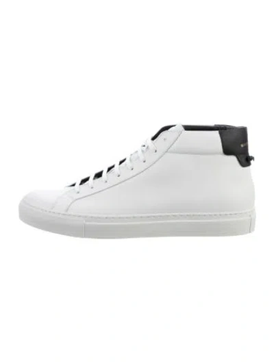 Pre-owned Givenchy Leather Sneakers In Blue/white