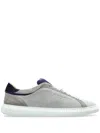 Givenchy Logo-debossed Suede Sneakers In Grau