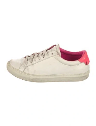 Pre-owned Givenchy Leather Sneakers In Neutrals