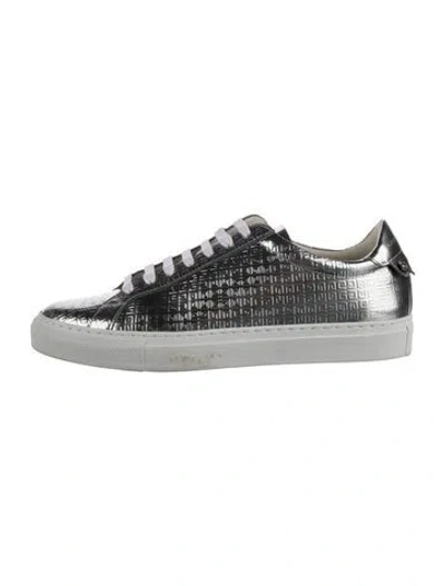 Pre-owned Givenchy Leather Sneakers In Silver