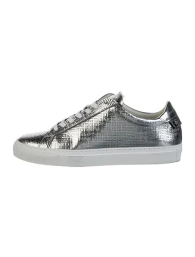 Pre-owned Givenchy Leather Sneakers In Silver