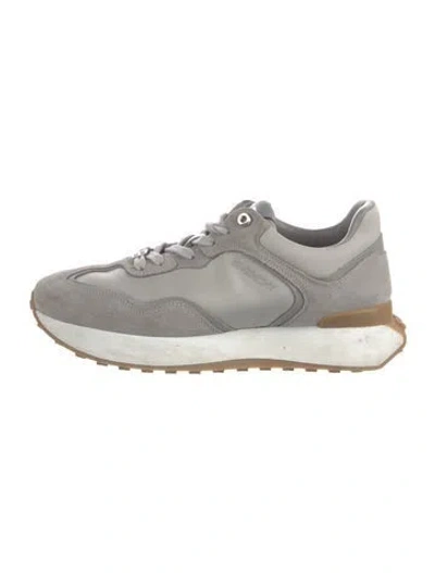 Pre-owned Givenchy Leather Sneakers In Silver