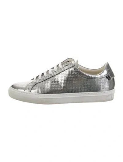 Pre-owned Givenchy Leather Sneakers In Silver