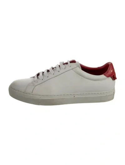 Pre-owned Givenchy Leather Sneakers In Silver