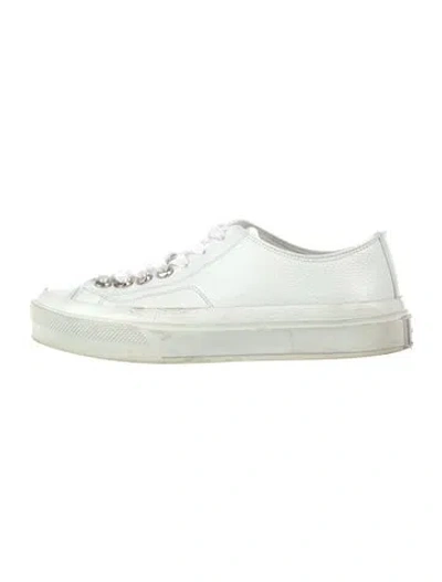 Pre-owned Givenchy Leather Sneakers In White