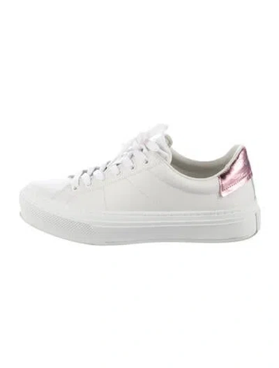 Pre-owned Givenchy Leather Sneakers In White
