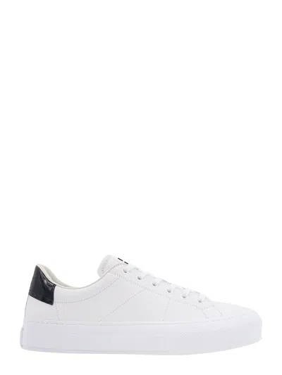 Givenchy Leather Sneakers With 4g Metal Logo In White