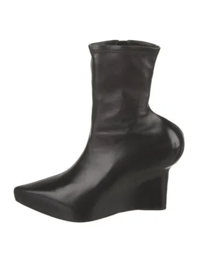 Pre-owned Givenchy Leather Sock Boots In Black