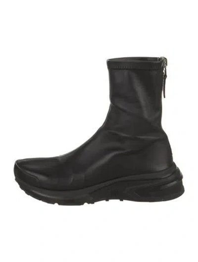 Pre-owned Givenchy Leather Sock Boots In Black