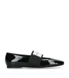 Givenchy Leather Squared Toe Ballet Flats In Black