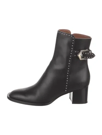 Pre-owned Givenchy Leather Studded Accents Boots In Black