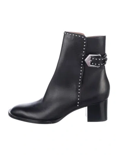Pre-owned Givenchy Leather Studded Accents Boots In Black