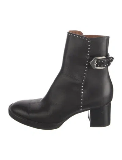 Pre-owned Givenchy Leather Studded Accents Boots In Black