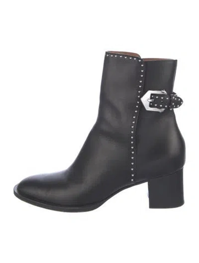 Pre-owned Givenchy Leather Studded Accents Boots In Blue