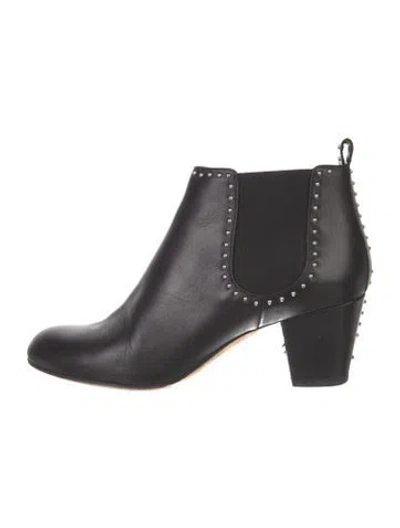 Pre-owned Givenchy Leather Studded Accents Chelsea Boots In Black
