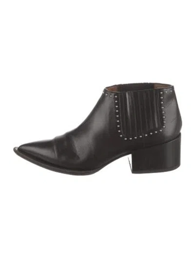 Pre-owned Givenchy Leather Studded Accents Chelsea Boots In Black