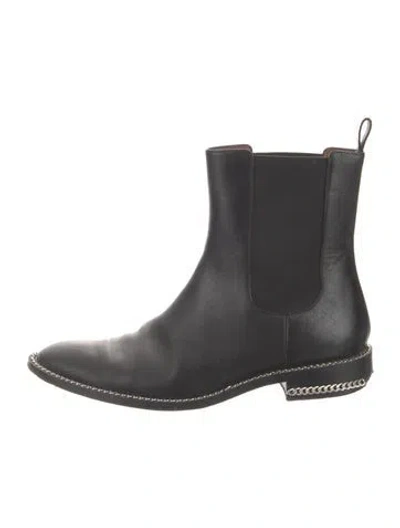 Pre-owned Givenchy Leather Studded Accents Chelsea Boots In Black